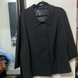 First option too size 26 black stripe blazer button up style